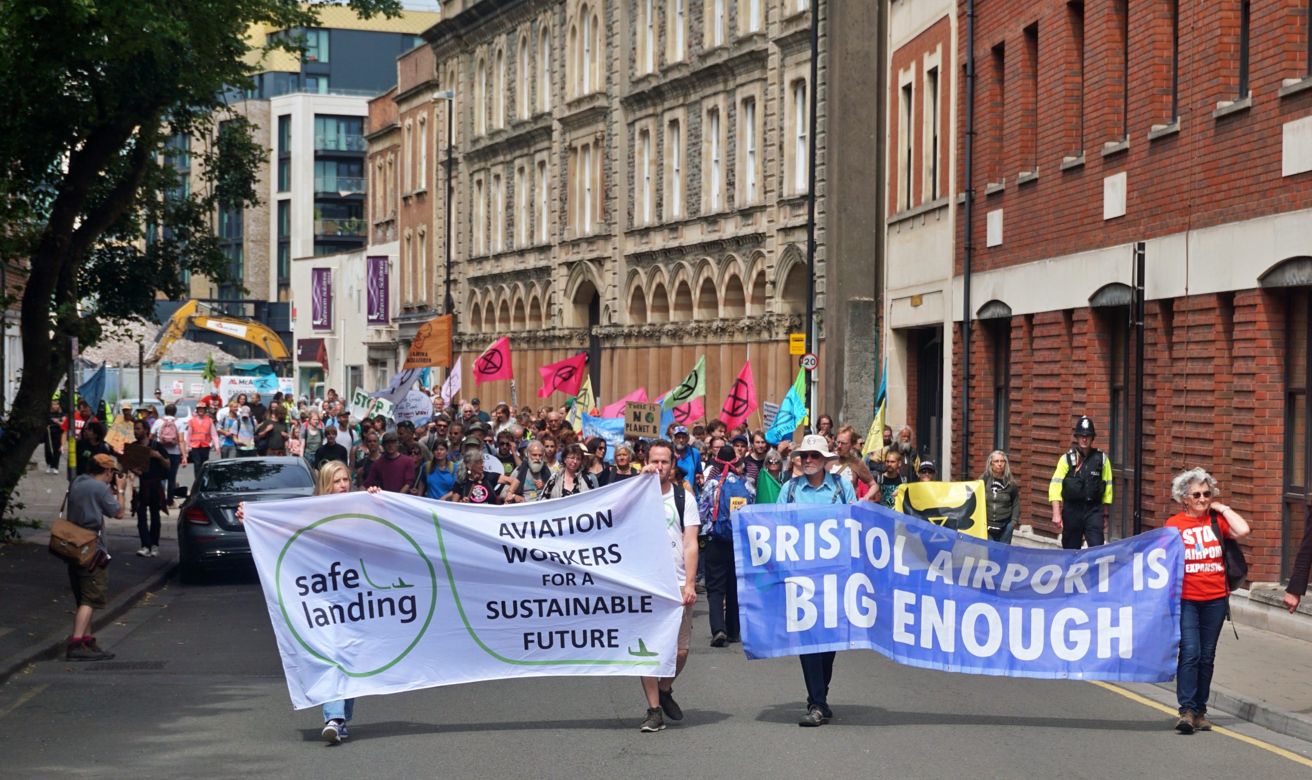 Safe Landing marches with climate campaigners against Bristol Airport Expansion