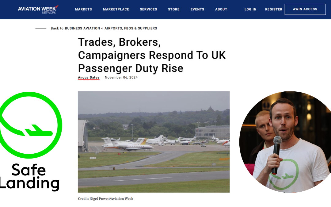UK Air Passenger Duty (APD) Rise – Safe Landing respond in Aviation Week