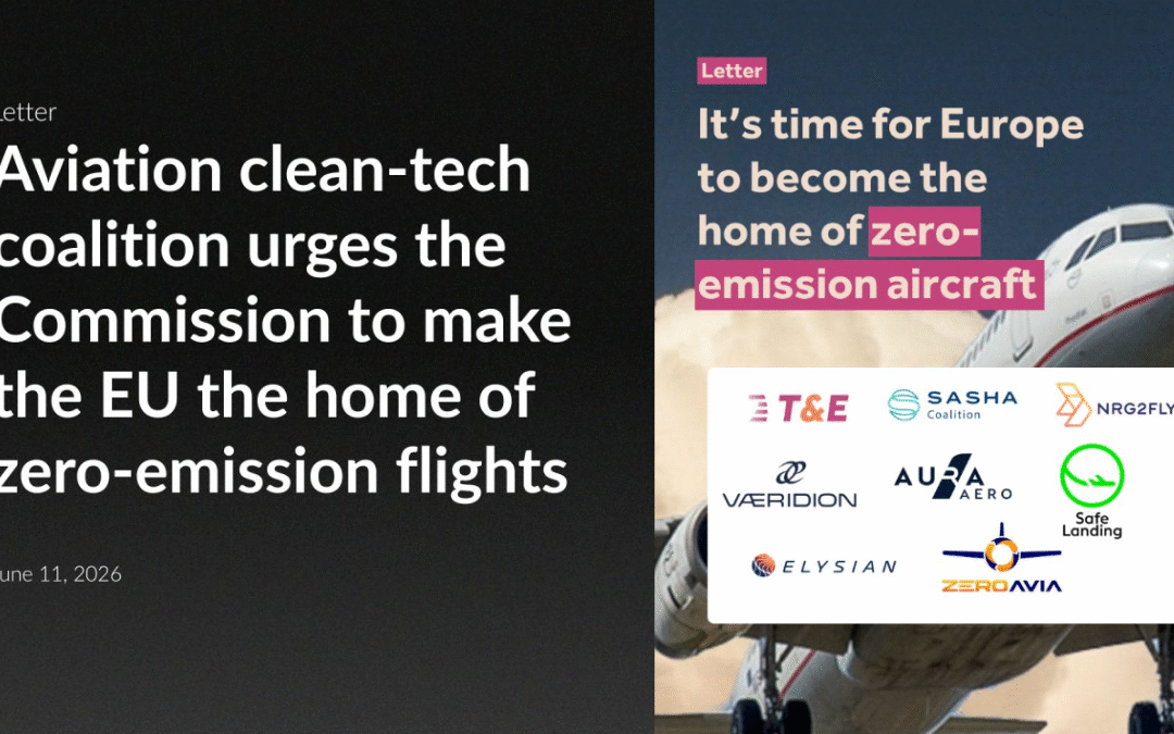 Aviation clean-tech coalition urges Europe to become the home of zero-emission flights