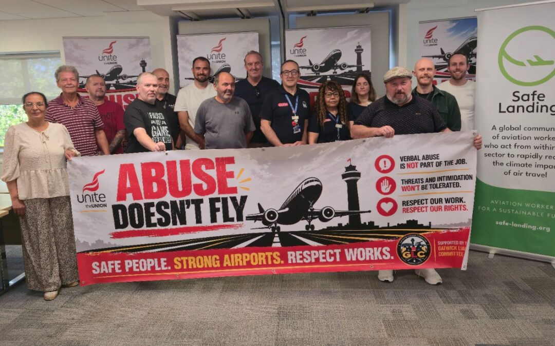 Safe Landing presents to the Unite ground handlers’ Gatwick Liaison Committee
